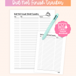 Did not finish book tracker with date, title, and reason columns for abandoned books