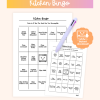 Kitchen bingo printable with a 5x5 grid of kitchen cleaning tasks and a free space in the center.