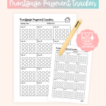 15-year mortgage payment tracker with 12 monthly circles per year to color in as payments are made