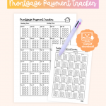 30-year mortgage payment tracker with 12 monthly circles per year to color in as payments are made